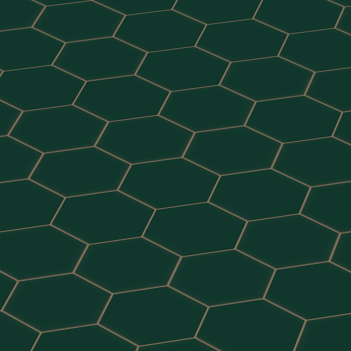 8" Hexagon Original Ceramic Tile in Evergreen Matte