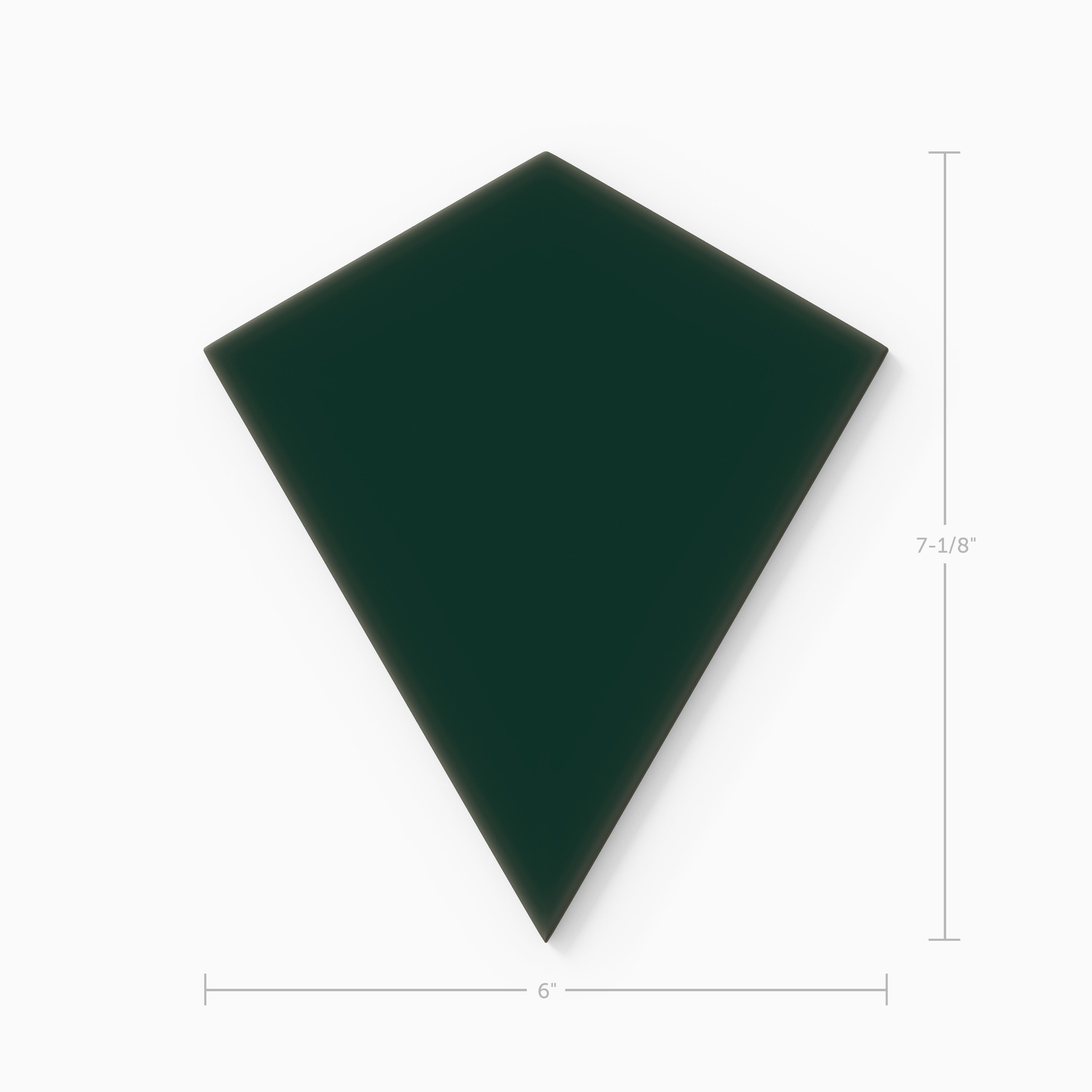 Hexite Original Ceramic Tile in Evergreen Matte