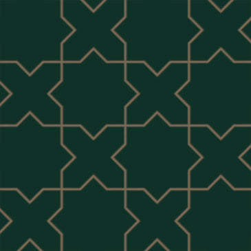 Star & Cross Original Ceramic Tile in Evergreen Matte
