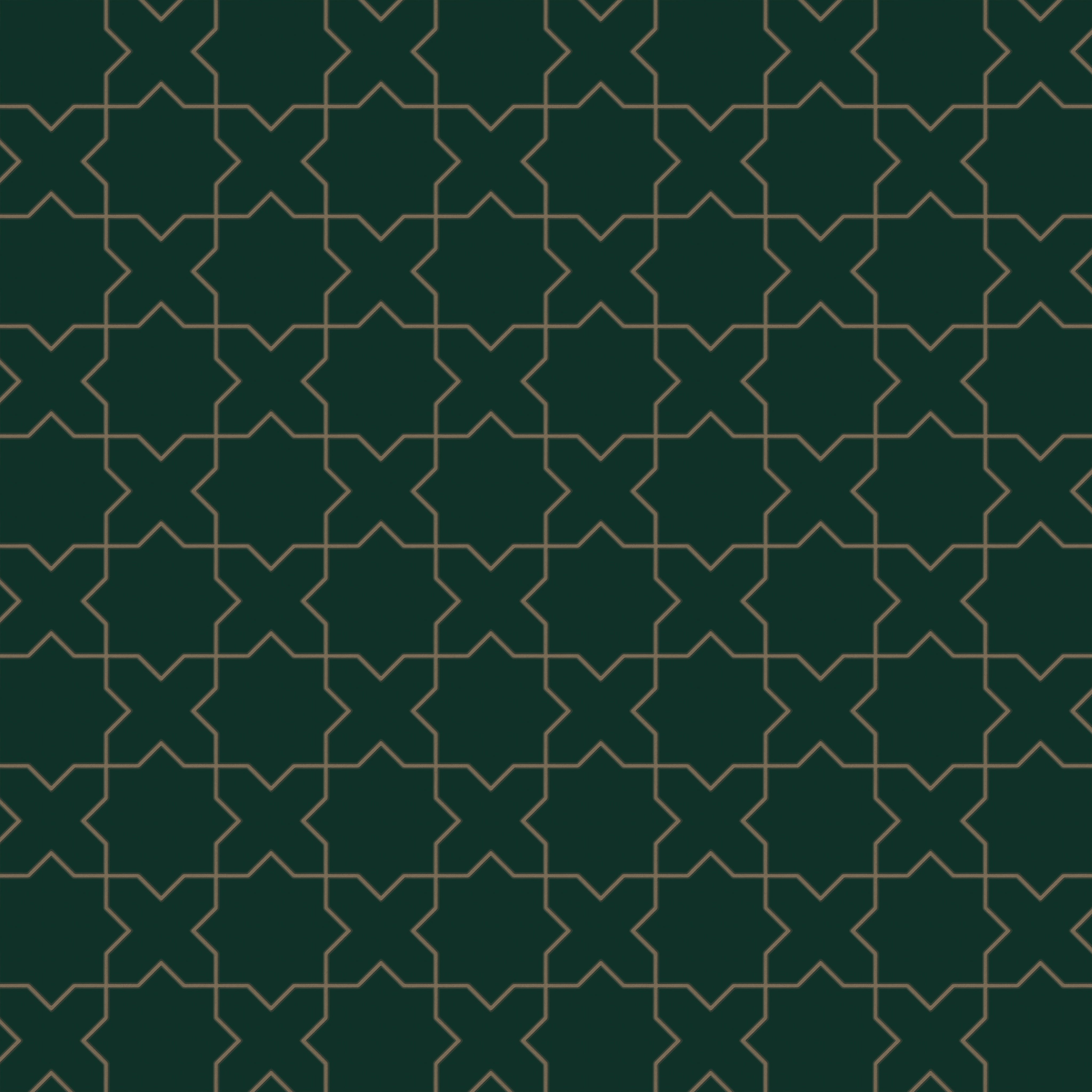 Star & Cross Original Ceramic Tile in Evergreen Matte