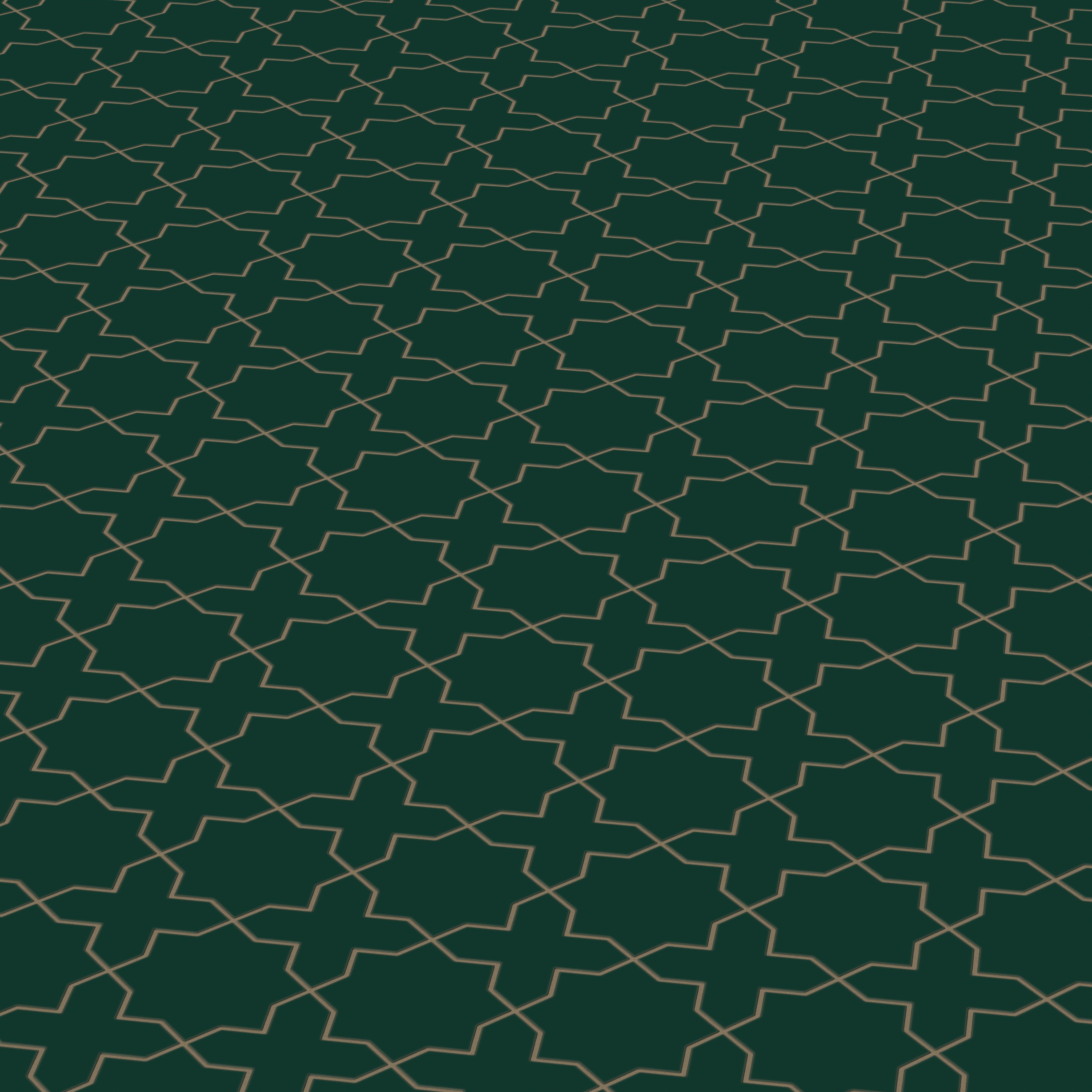 Star & Cross Original Ceramic Tile in Evergreen Matte