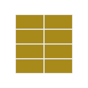 2x4 Straight Set Sheeted Original Ceramic Mosaic Tile in Mustard Seed Gloss