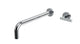 Contour One Handle Wall Mount 12" Lavatory Faucet with Soft Lever Handle in Polished Chrome