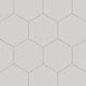8" Hexagon Natural Press Ceramic Tile in Cloud Cover Matte