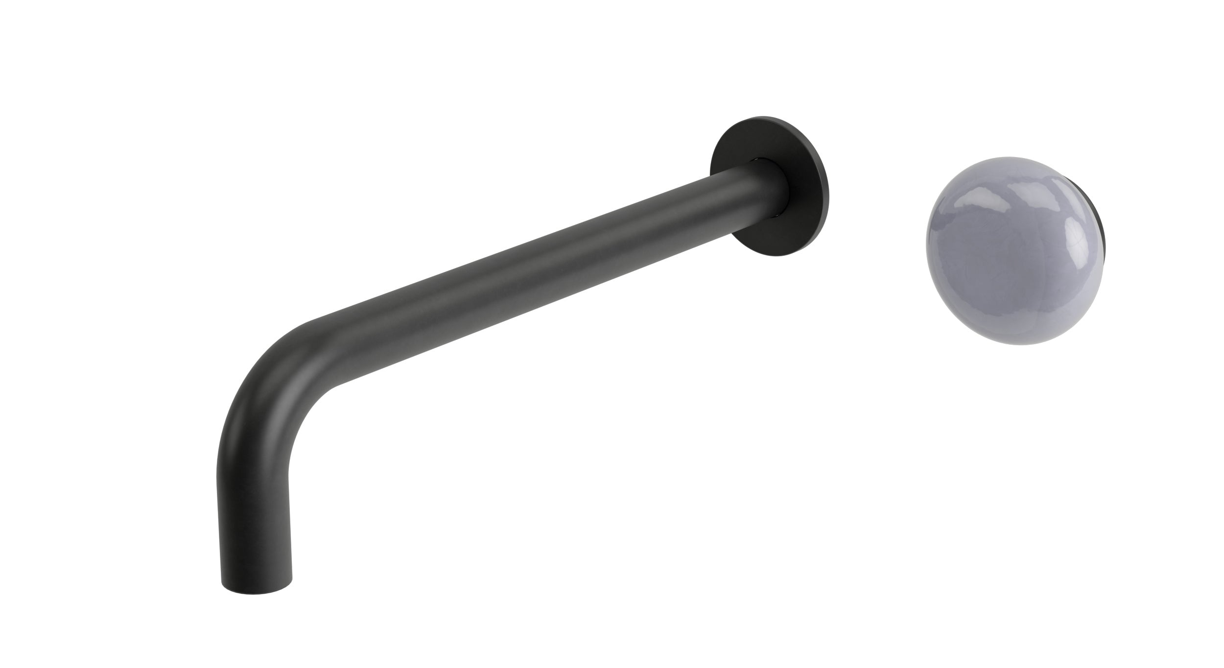 Foundry One Handle Wall Mount 10" Lavatory Faucet with Pebble Ceramic Knob Handle in Oil Rubbed Bronze