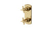 Emerson Two Handle Wall Mount Shower Trim with Defined Cross Handles in Polished Brass