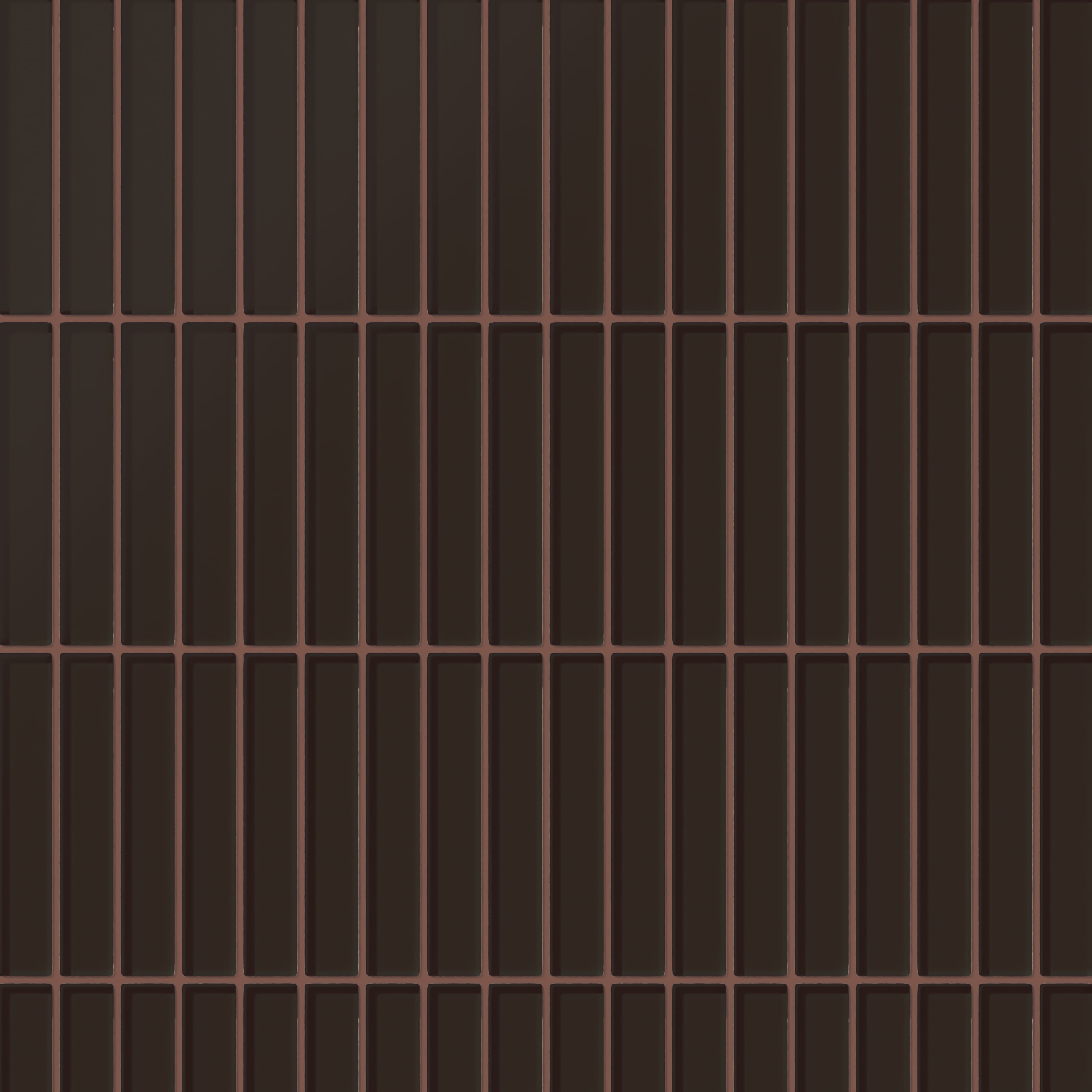 1x6 Straight Set Sheeted Glass Mosaic Tile in Nighthawk Matte