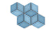 Small Diamond Sheeted - Escher Original Ceramic Mosaic Tile in Caribbean Sea Gloss