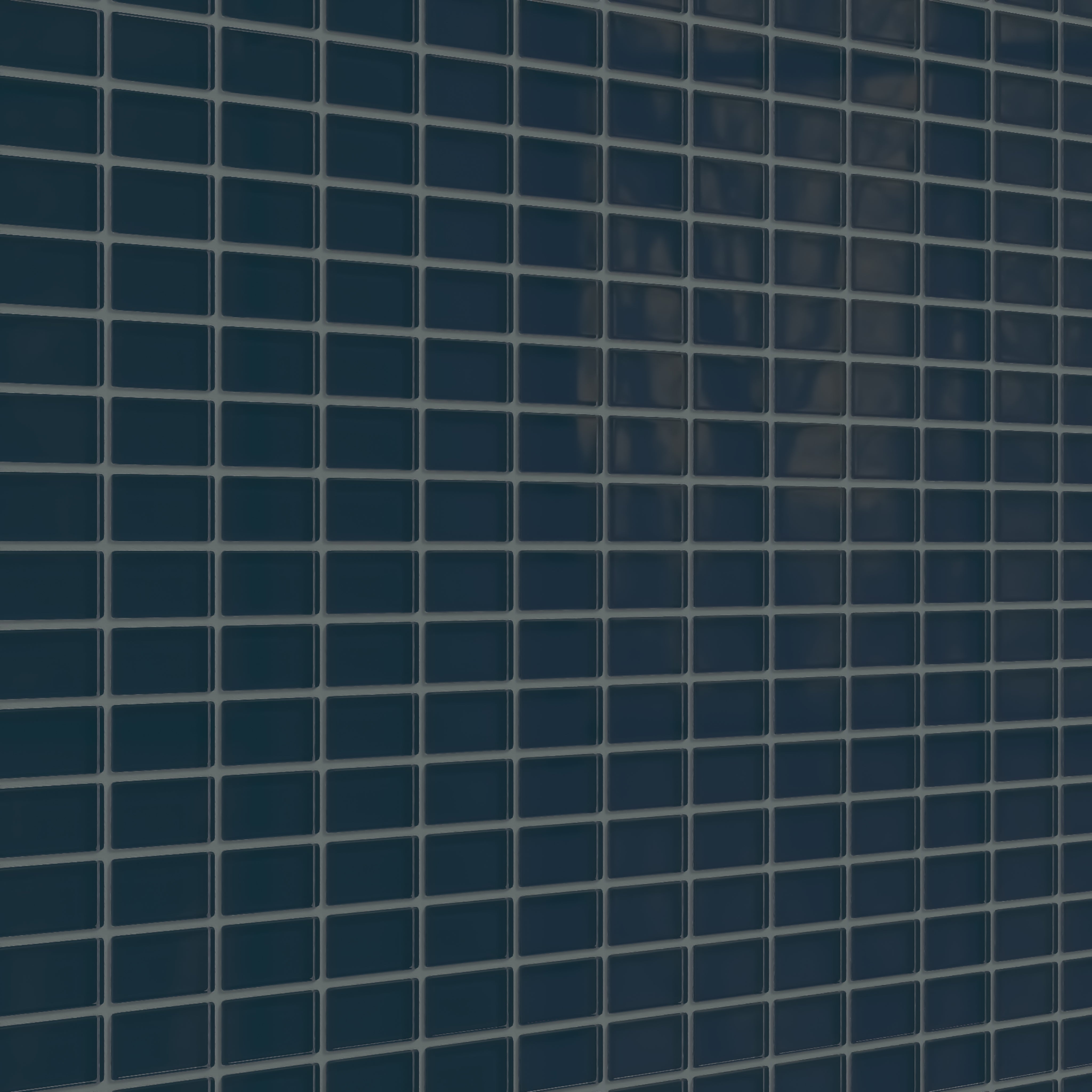 1x2 Straight Set Sheeted Glass Mosaic Tile in Grackle Gloss