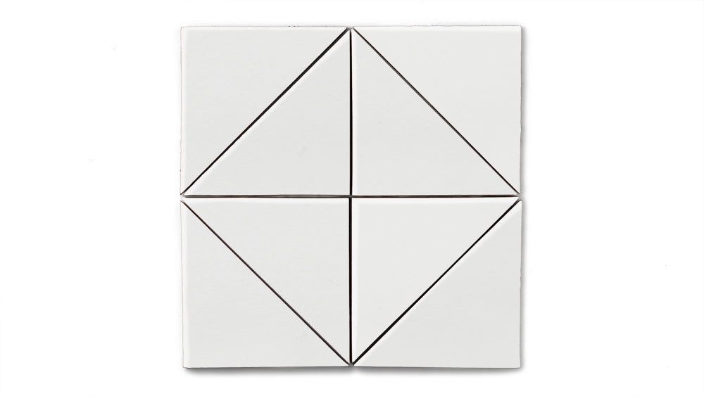 6" Triangle Original Ceramic Tile in Frost Matte