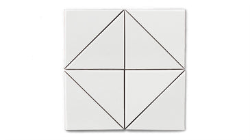 6" Triangle Original Ceramic Tile in Frost Matte