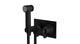 Emerson One Handle Wall Mount Bidet Trim with Defined Cross Handle in Matte Black