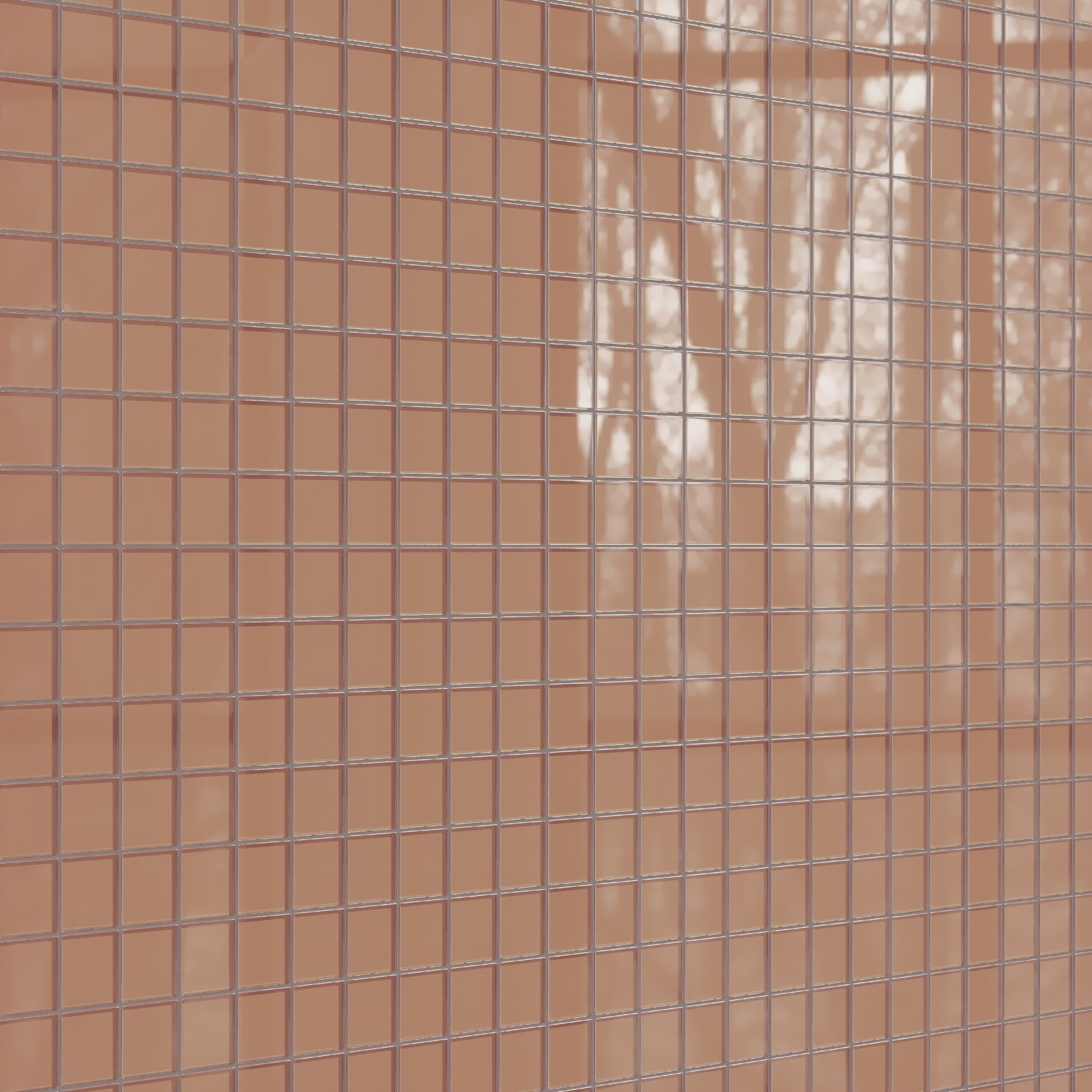 3x3 Straight Set Sheeted Glass Mosaic Tile in Sora Gloss