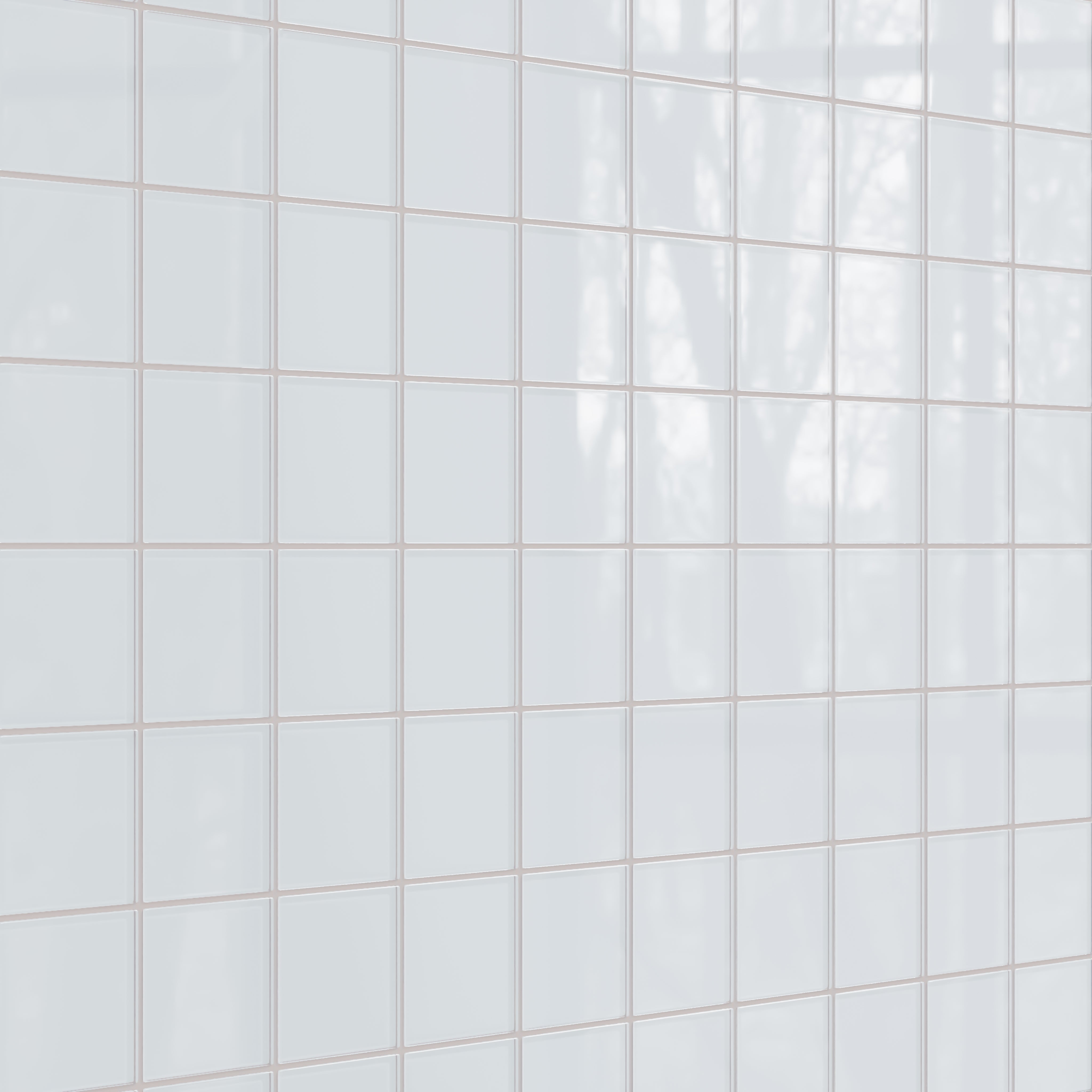 4x4 Glass Tile in Snowy Owl Gloss