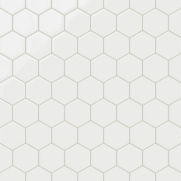 4" Hexagon Original Ceramic Tile in Calcite Gloss