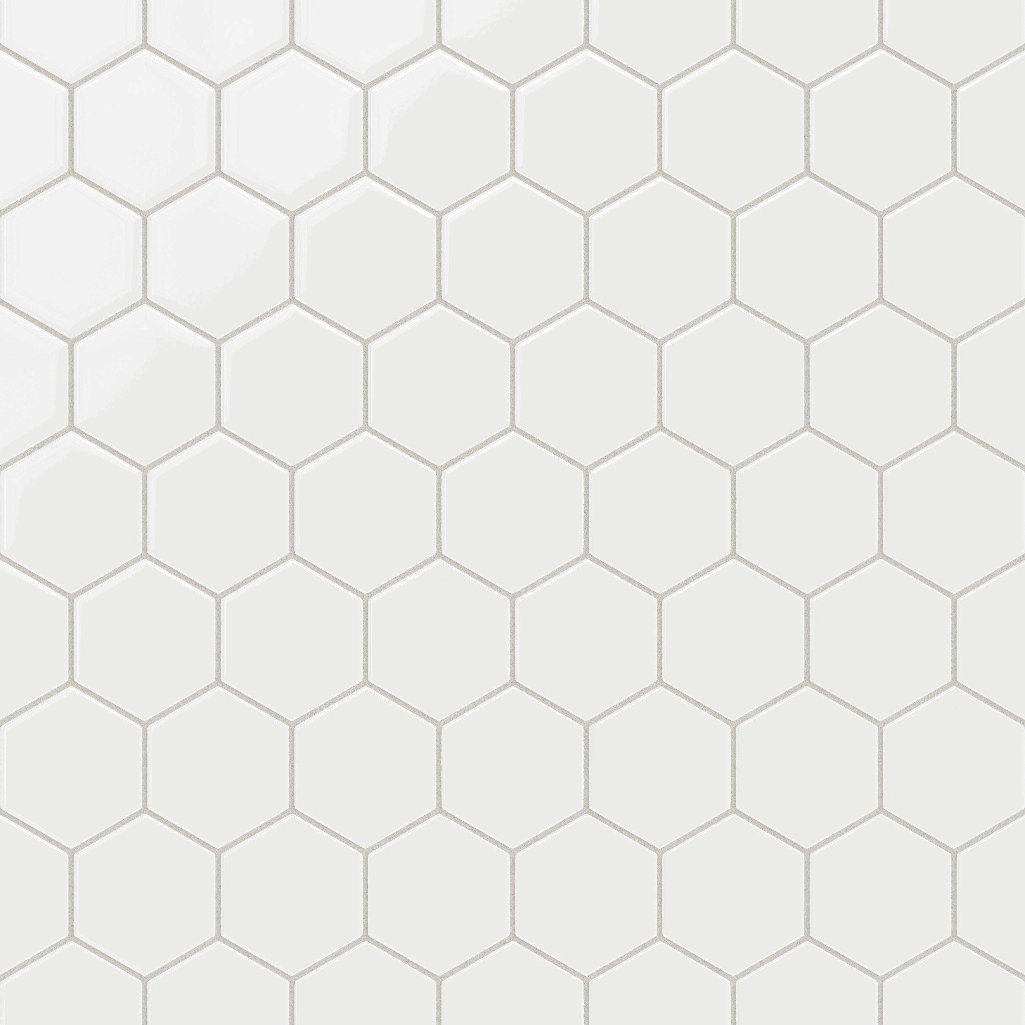 4" Hexagon Original Ceramic Tile in Calcite Gloss