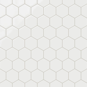 Quick Ship 4" Hexagon Original Ceramic Tile in Calcite Gloss