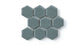 3" Hexagon Sheeted Original Ceramic Mosaic Tile in Flagstone Matte
