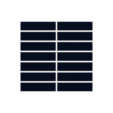 1x4 Straight Set Sheeted Original Ceramic Mosaic Tile in Navy Blue Matte