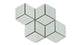 Small Diamond Sheeted - Escher Original Ceramic Mosaic Tile in Salton Sea Gloss