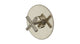 Contour One Handle Wall Mount Shower Trim with Soft Cross Handle in French Nickel