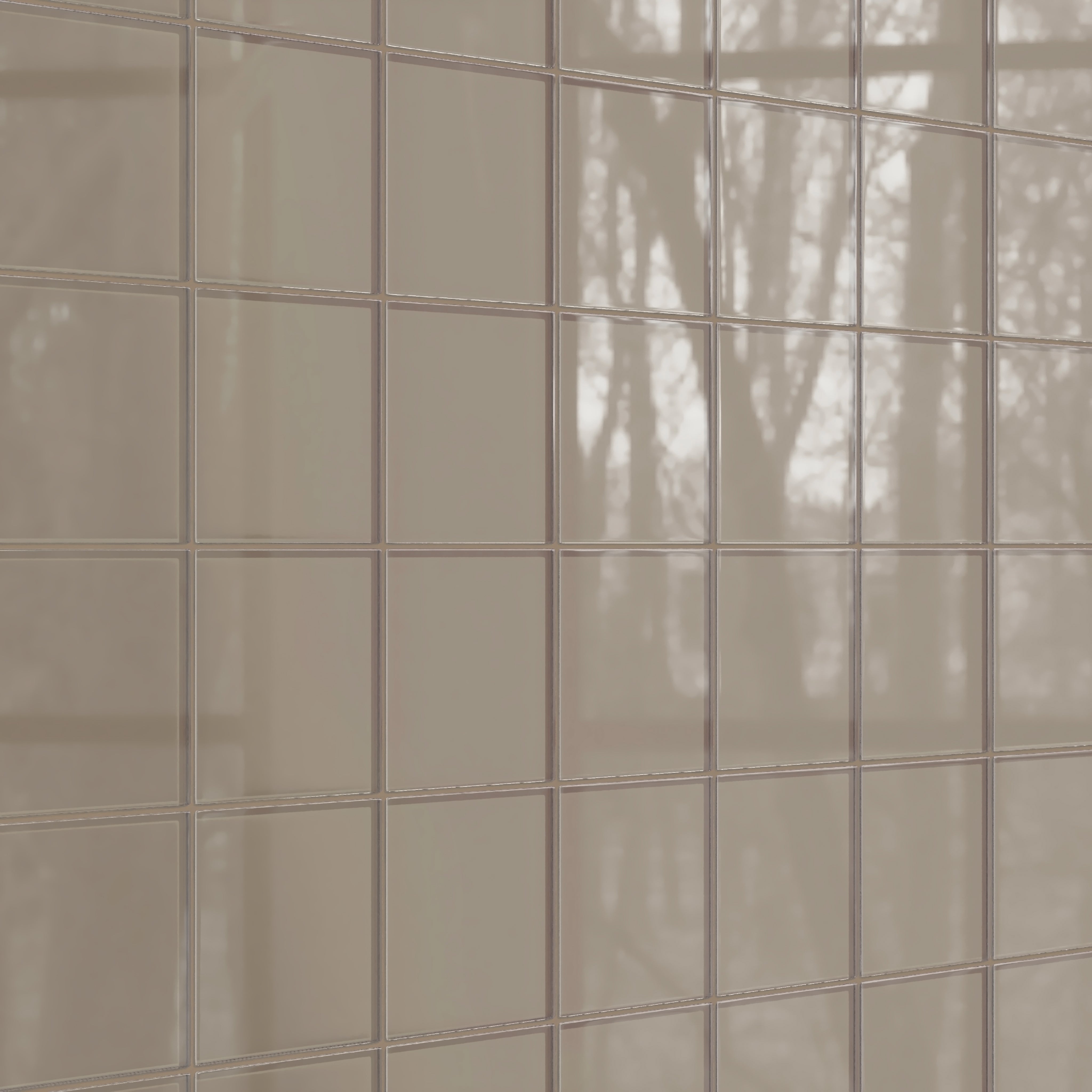 6x6 Glass Tile in Quail Gloss