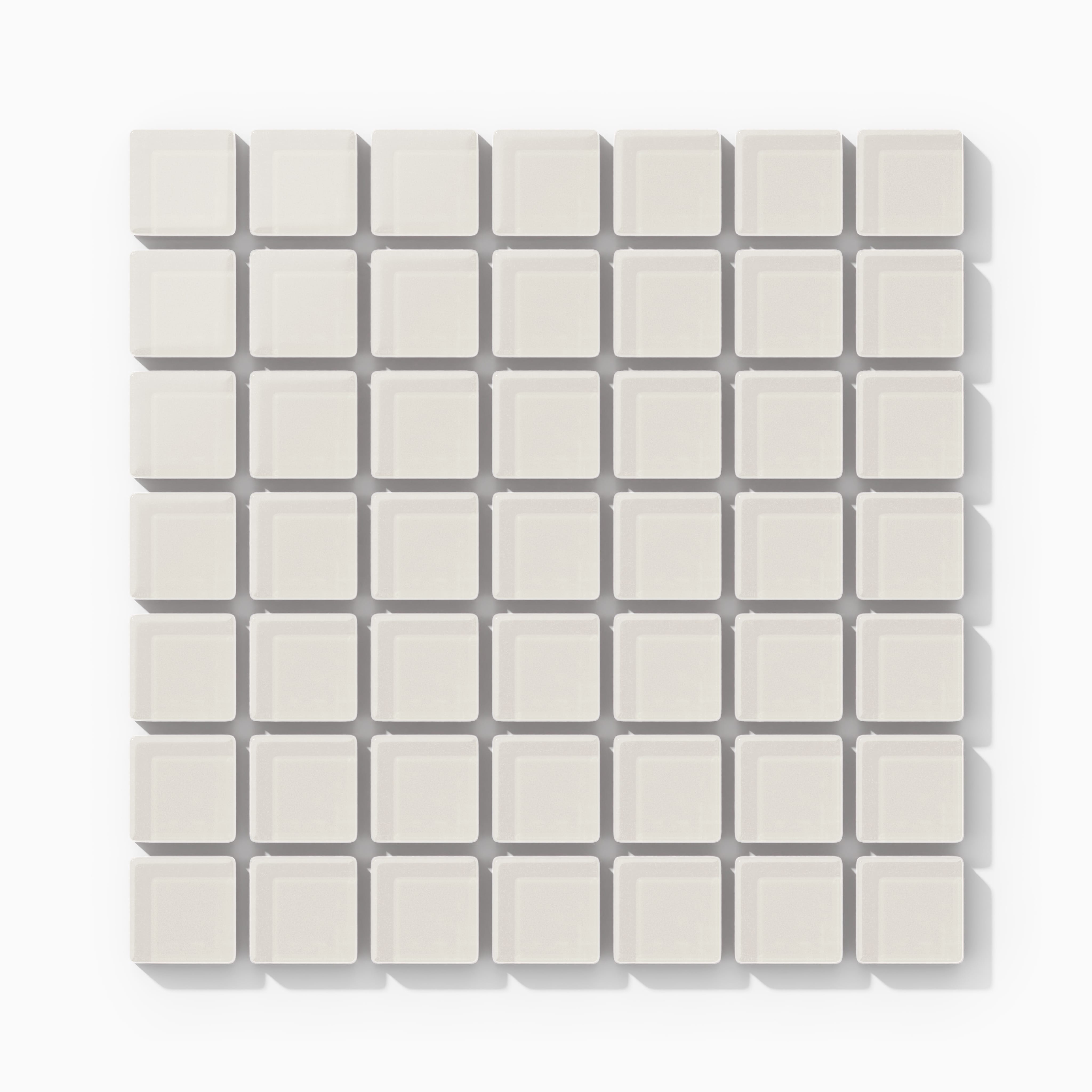 Factory Sale 1x1 Straight Set Sheeted Glass Mosaic Tile in Dove Matte