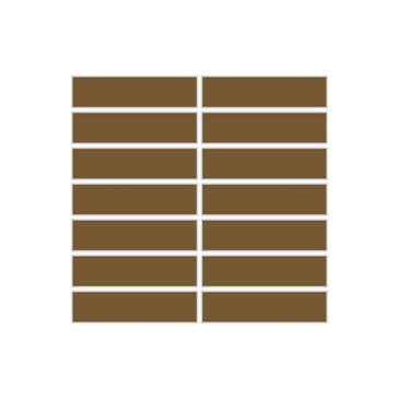 1x4 Straight Set Sheeted Original Ceramic Mosaic Tile in Chaparral Matte