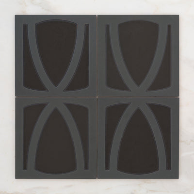 8x8 Handpainted Sample Los Angeles  in Black Motif