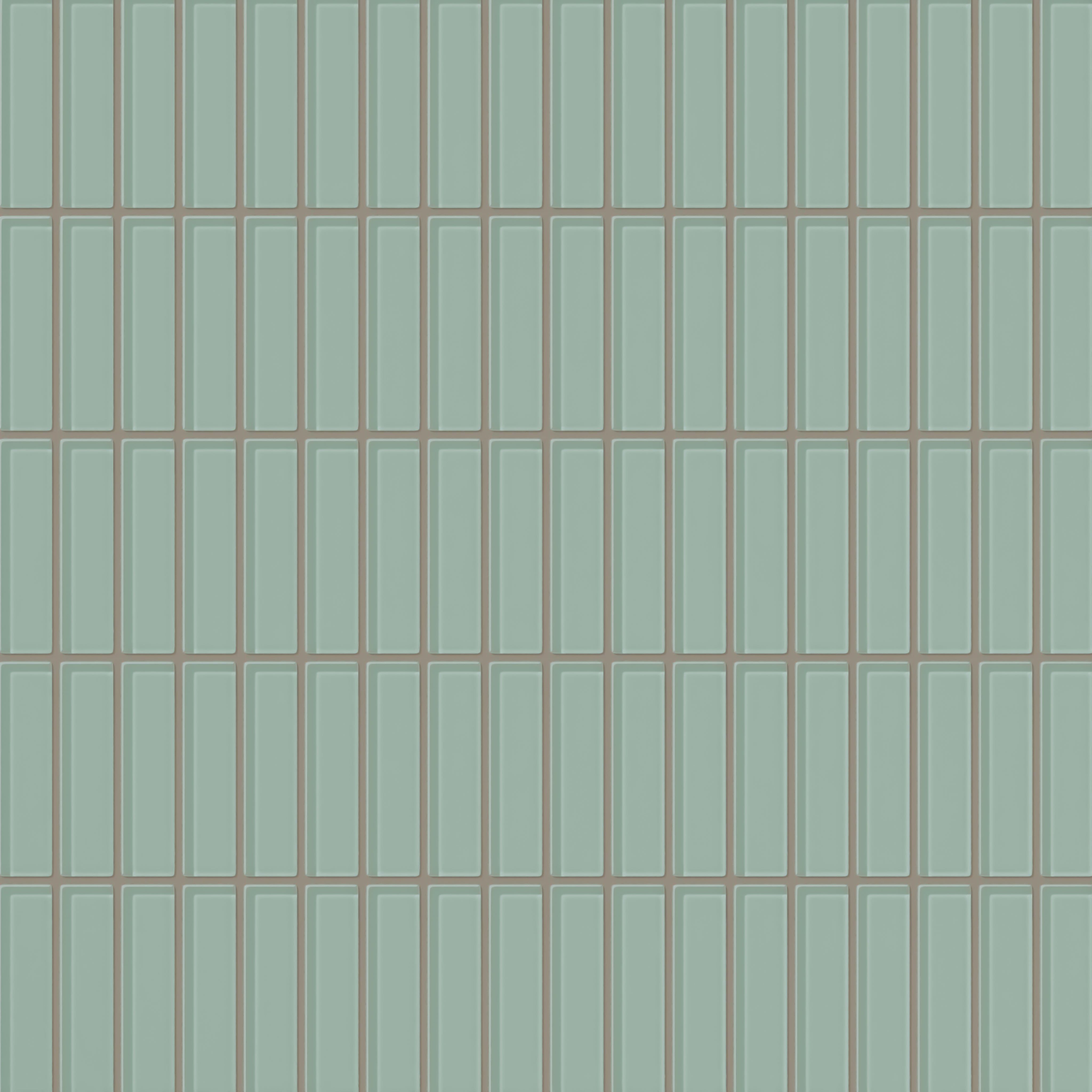1x4 Straight Set Sheeted Glass Mosaic Tile in Kingfisher Gloss