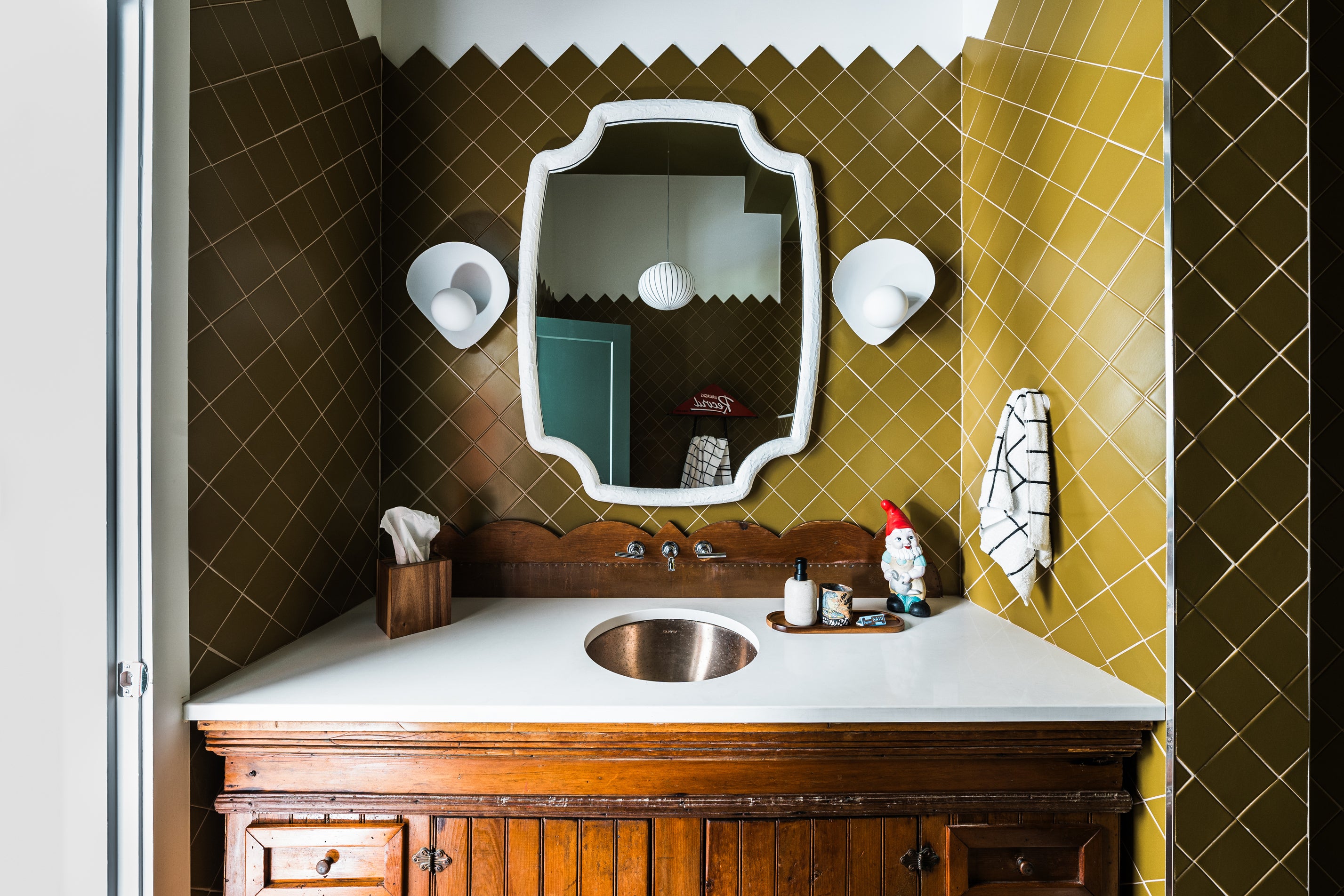 2x2 Straight Set Sheeted Original Ceramic Mosaic Tile in Mustard Seed Matte