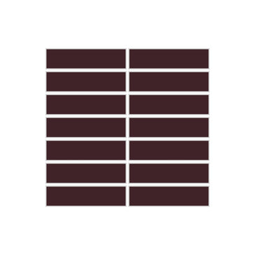 1x4 Straight Set Sheeted Original Ceramic Mosaic Tile in Redwood