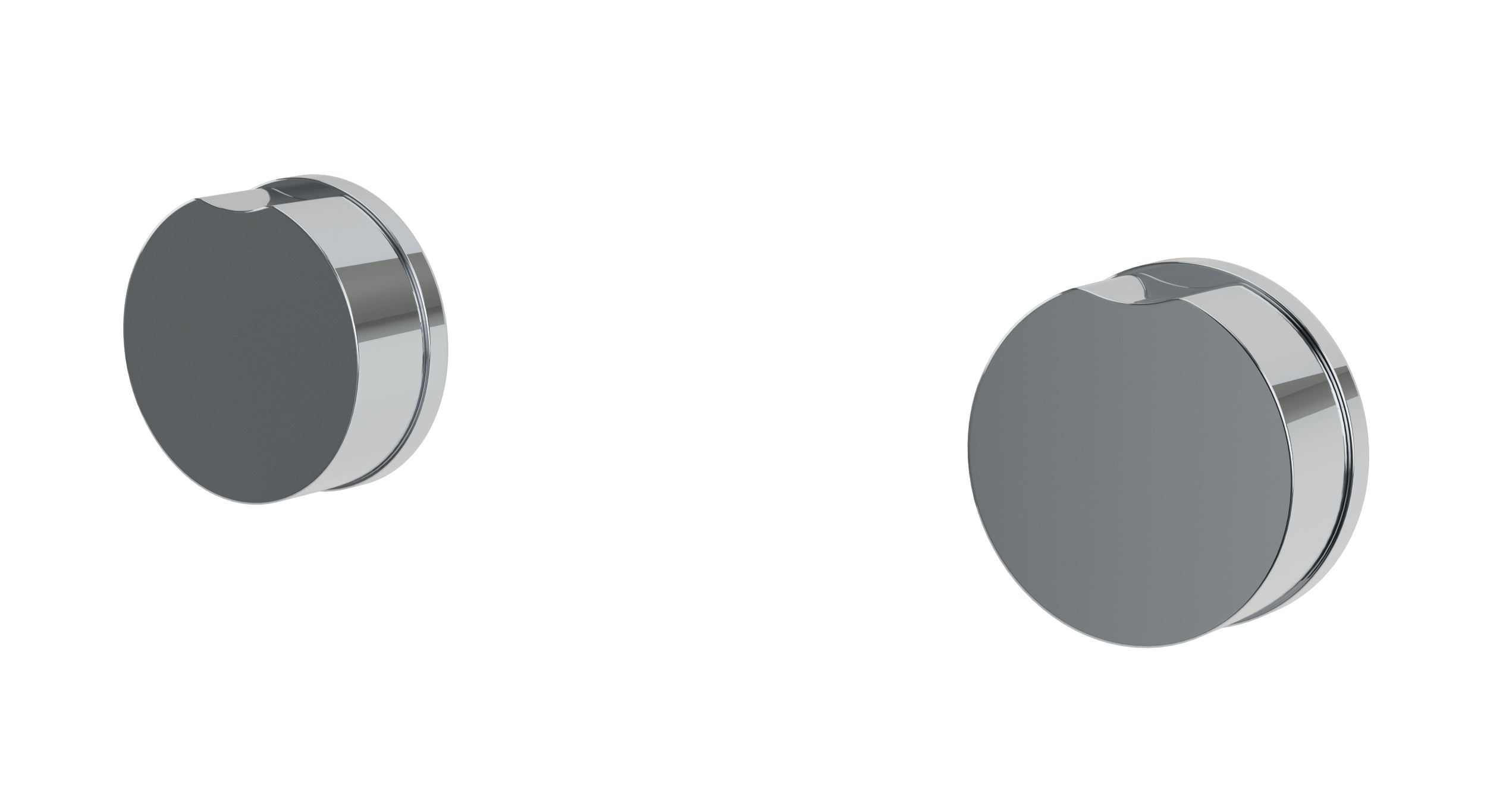 Foundry Two Handle Wall Mount Bath Trim with Barrel Knob Handles