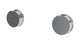 Foundry Two Handle Wall Mount Bath Trim with Barrel Knob Handles in Polished Chrome