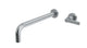 Flatiron One Handle Wall Mount 12" Lavatory Faucet with Linear Lever Handle in Satin Chrome