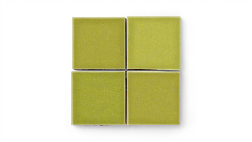 4x4 Original Ceramic Tile in Palm Tree Gloss