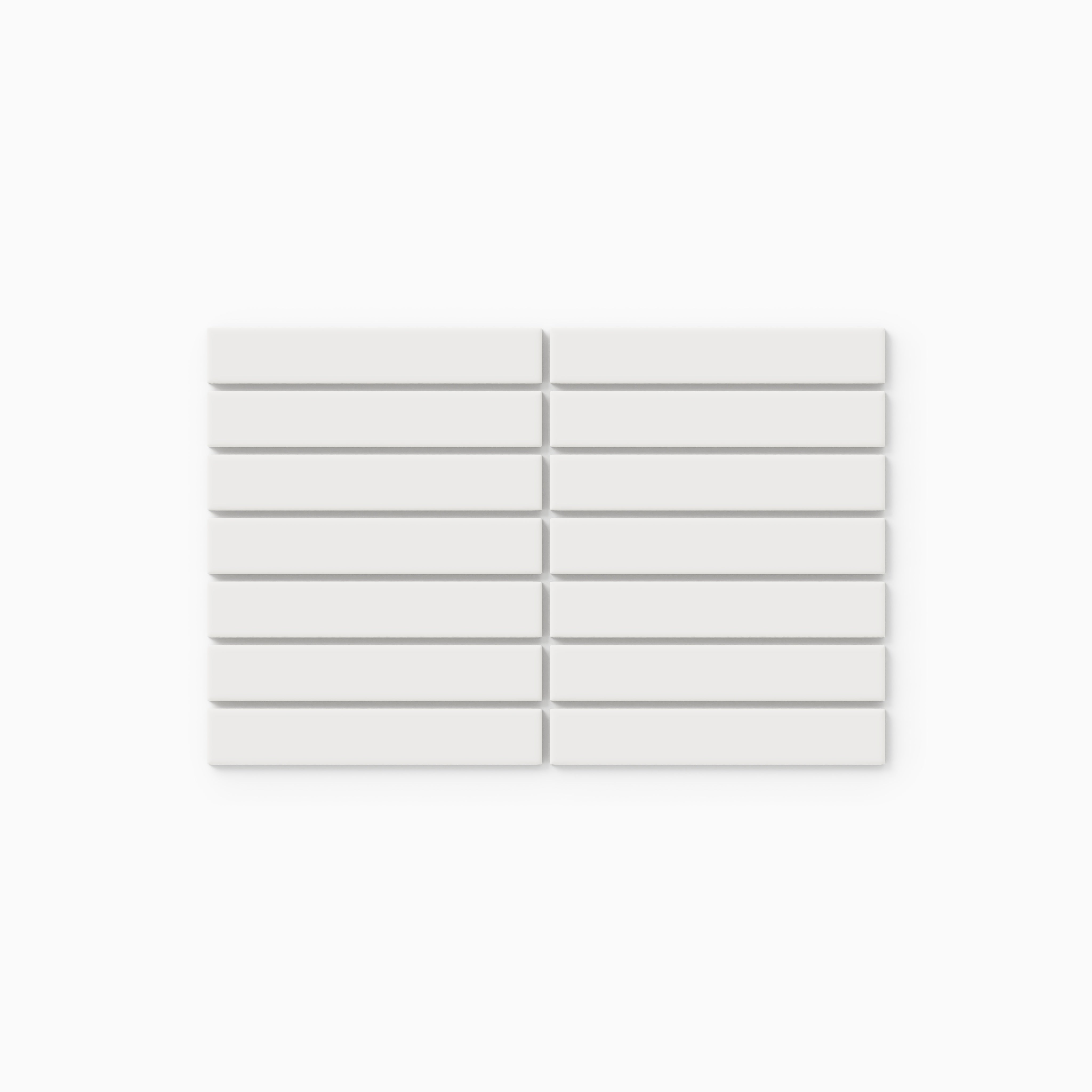 1x6 Straight Set Sheeted Original Ceramic Mosaic Tile in Calcite Matte