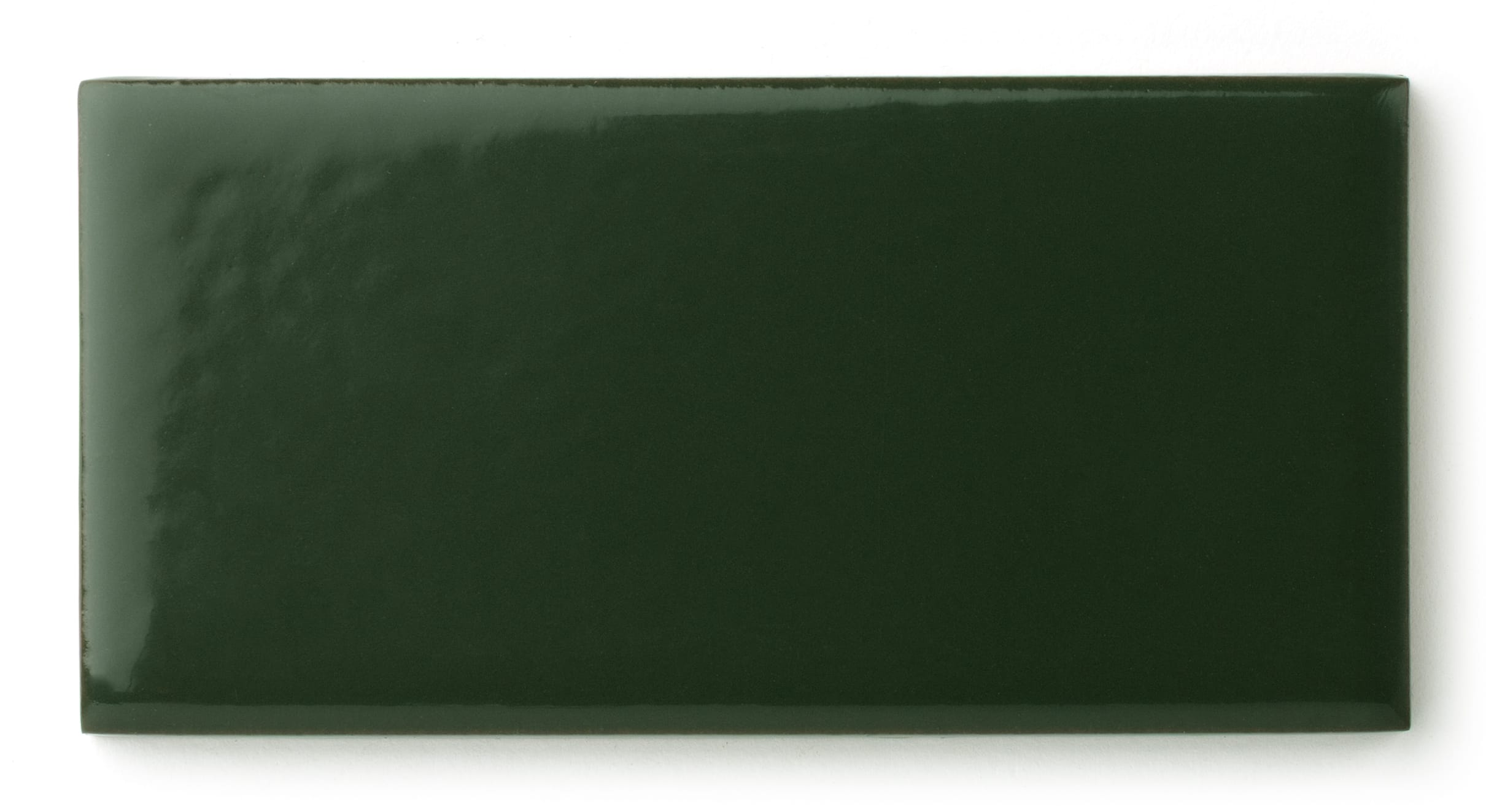 6" Triangle Original Ceramic Tile in Hunter Green Gloss