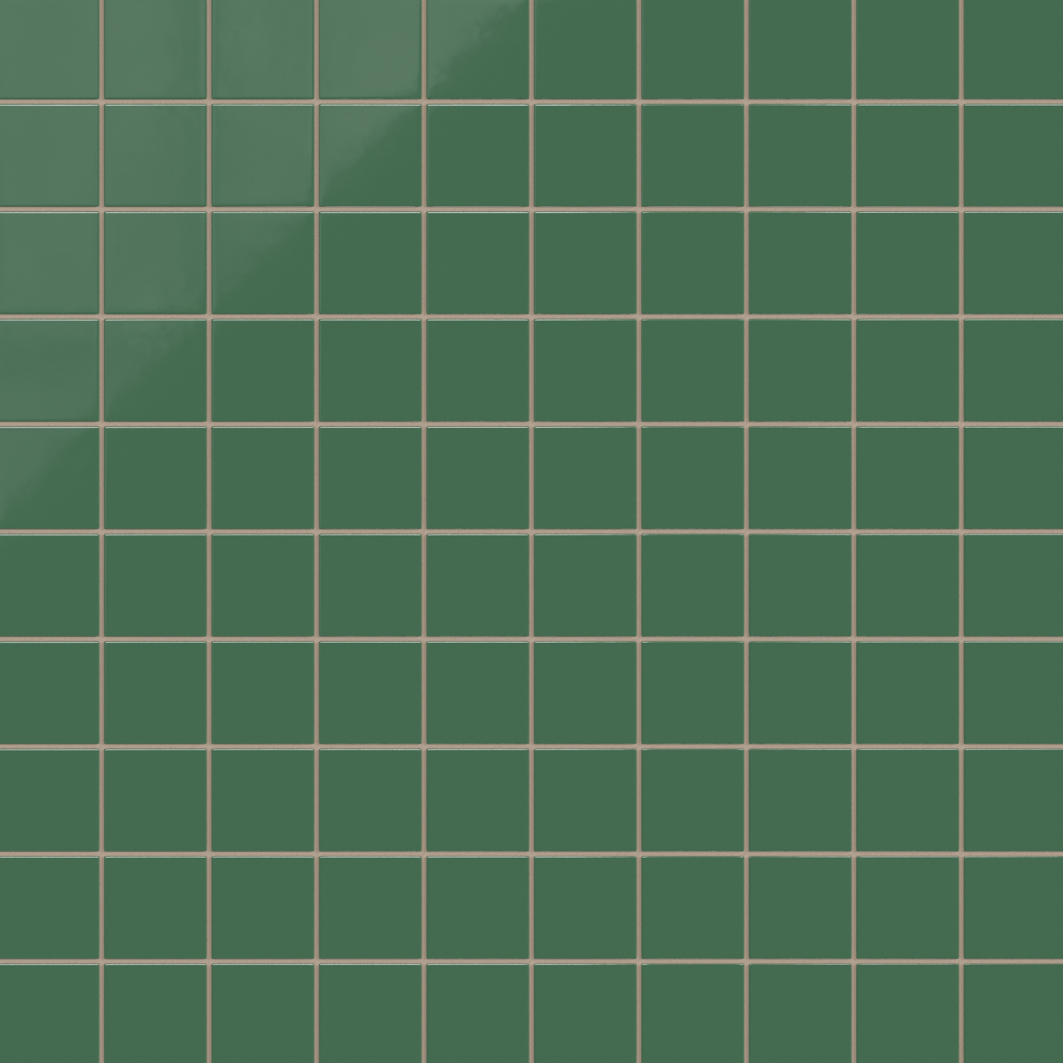 3x3 Straight Set Sheeted Natural Press Ceramic Mosaic Tile in Viridian Gloss