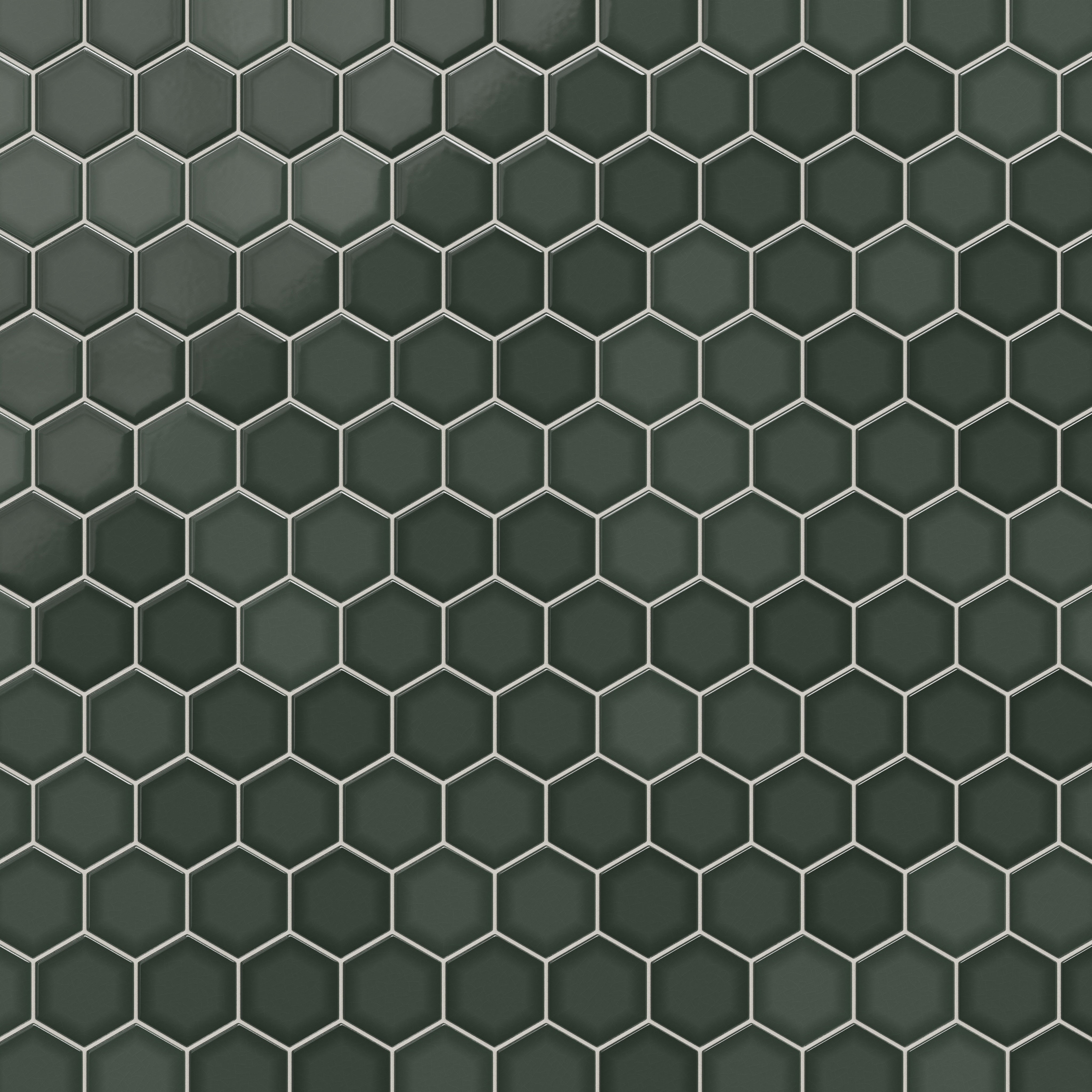 4" Hexagon Original Ceramic Tile in Tempest Gloss