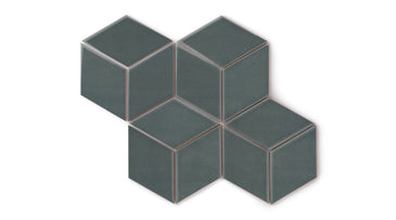 Large Diamond Original Ceramic Tile in Tempest Gloss