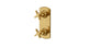 Emerson Two Handle Wall Mount Shower Trim with Classic Cross Handles in French Brass