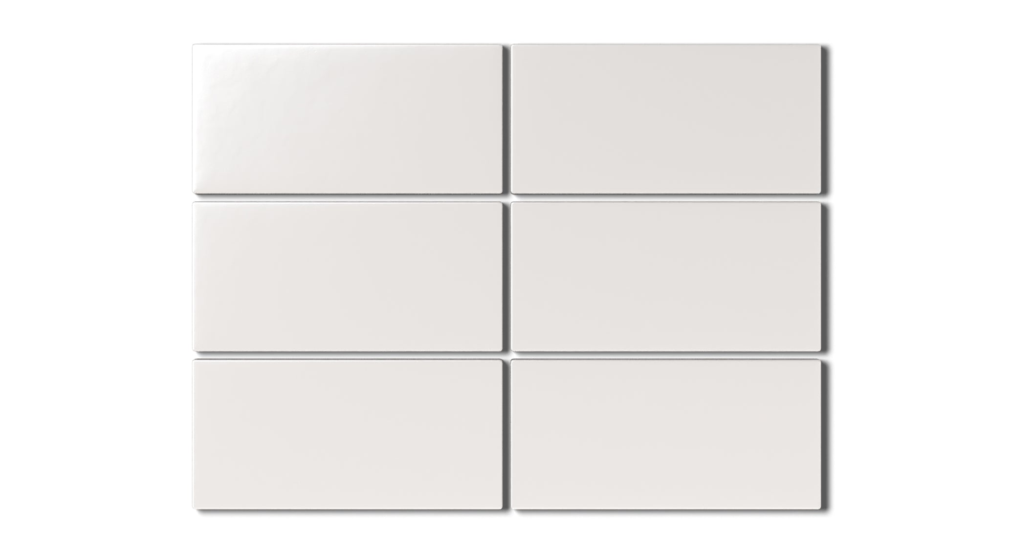 Flake White 3x6 Matte Natural Press Ceramic Tile - Fireclay Tile