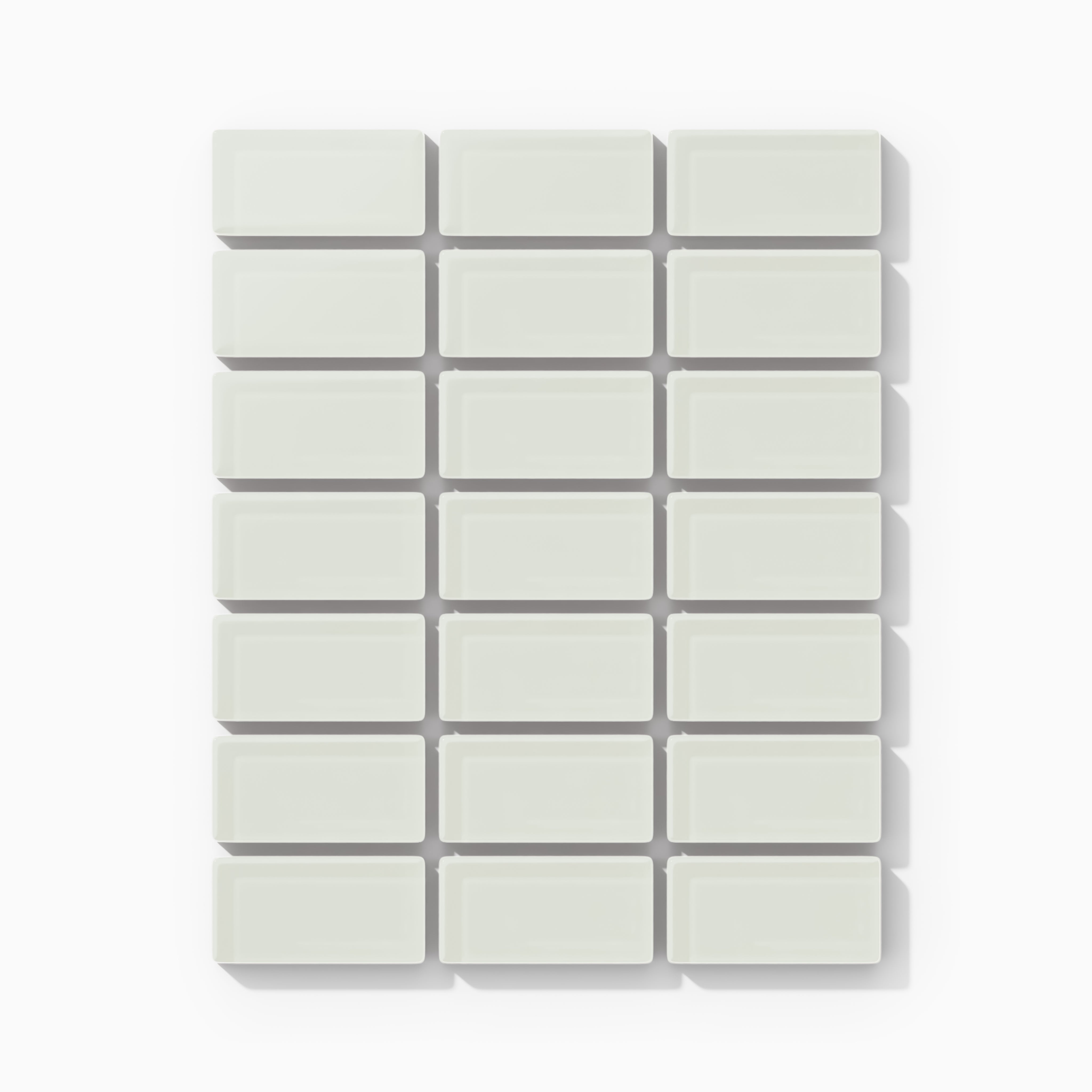 1x2 Straight Set Sheeted Glass Mosaic Tile in Flycatcher Matte