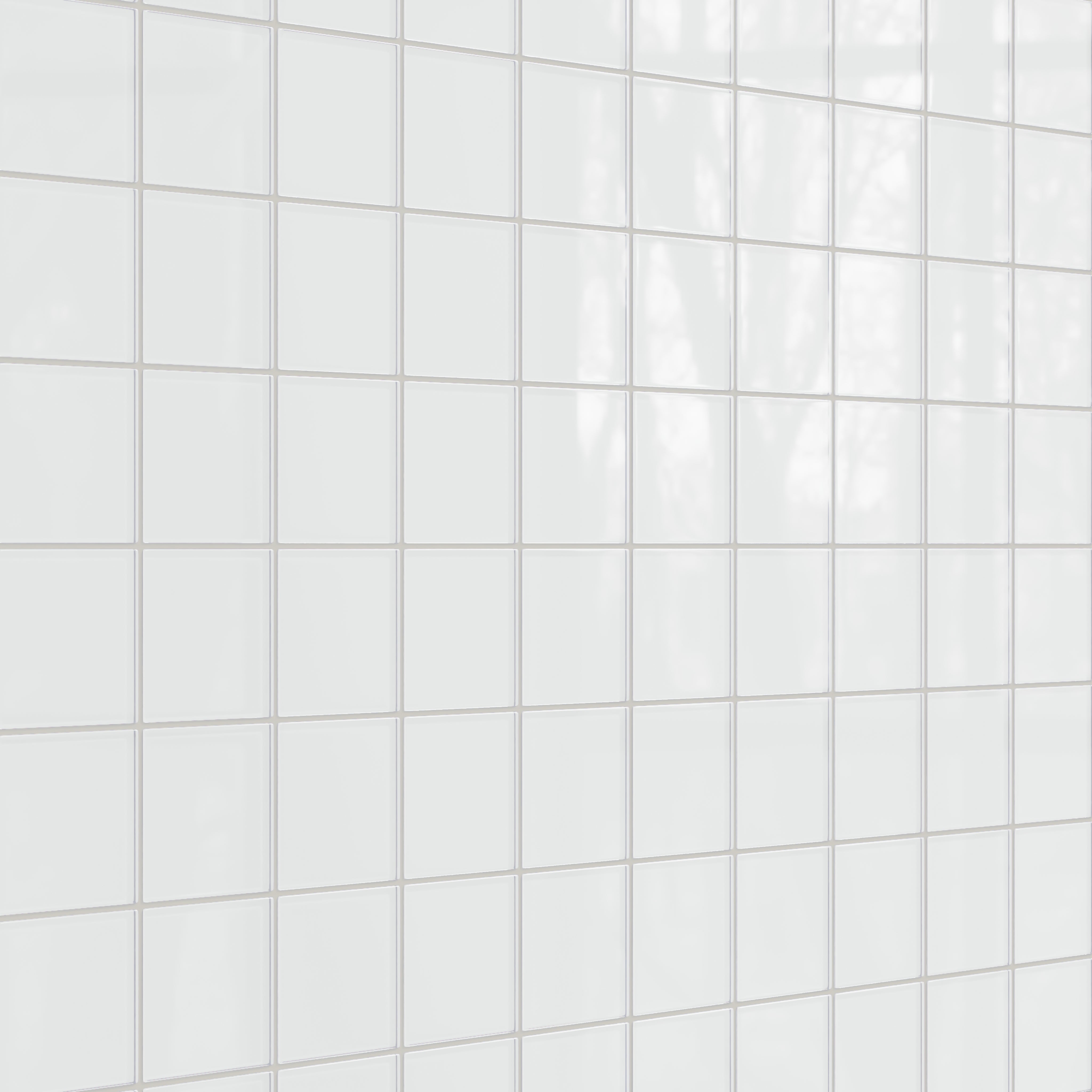 4x4 Glass Tile in Egret Gloss