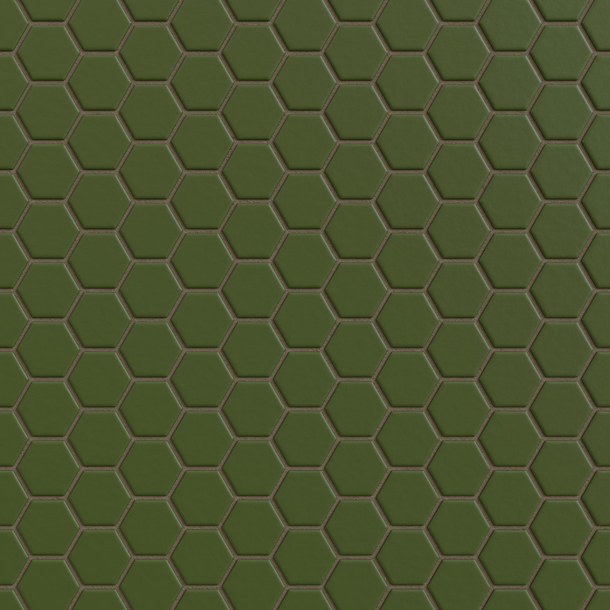 1" Hexagon Sheeted Original Ceramic Mosaic Tile in Lone Pine Matte