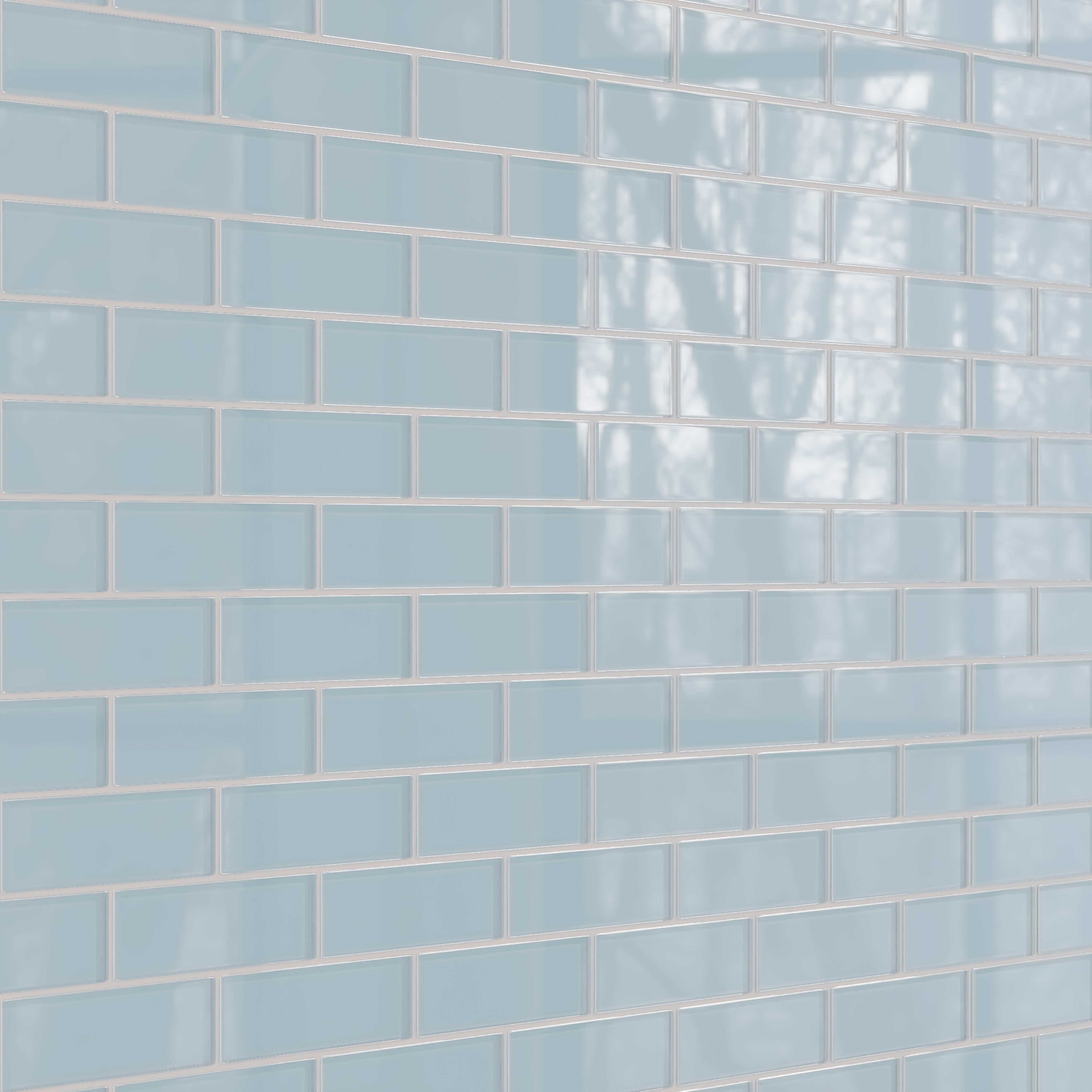 2x6 Glass Tile in Partridge Gloss