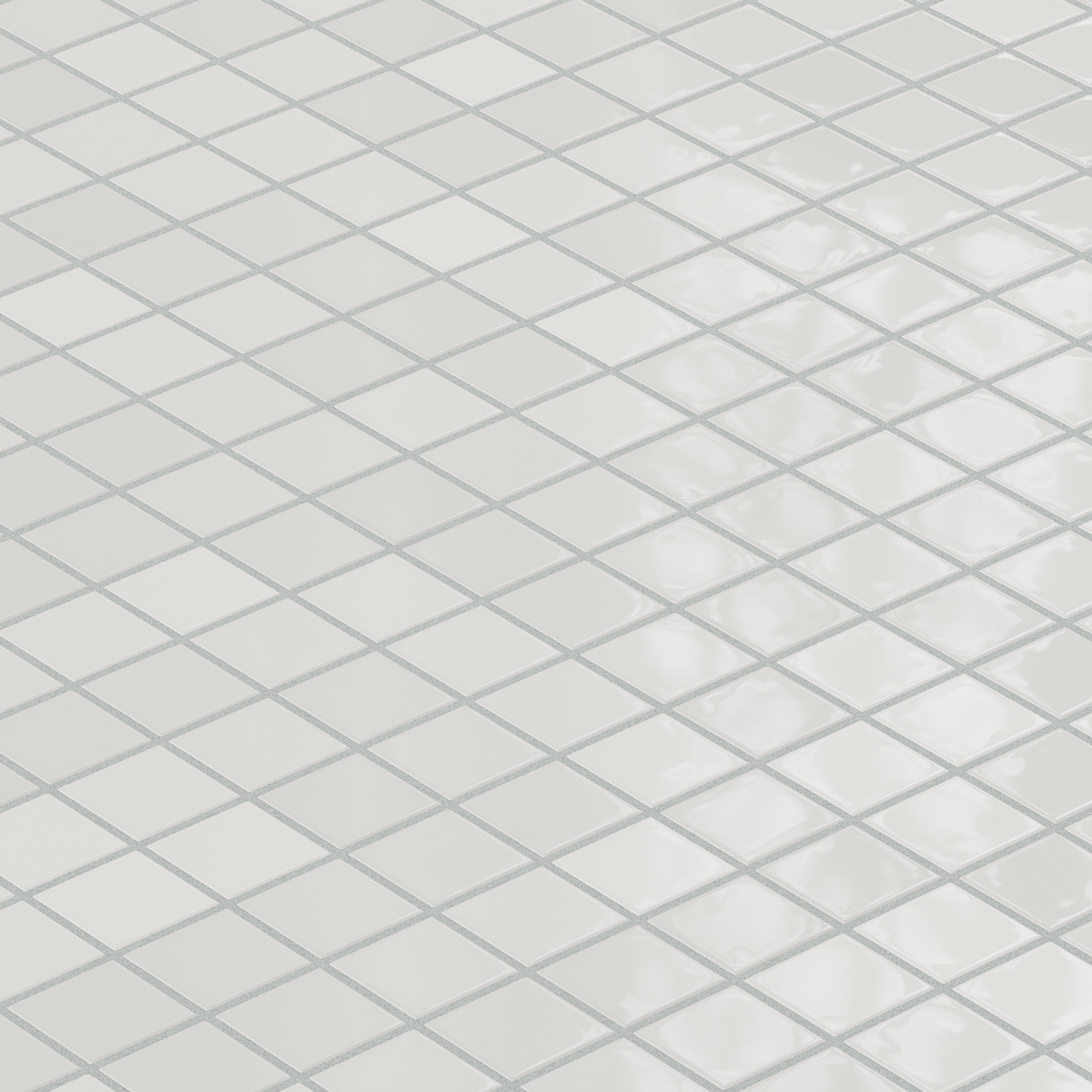 2x2 Straight Set Sheeted Natural Press Ceramic Mosaic Tile in Cloud Cover Gloss