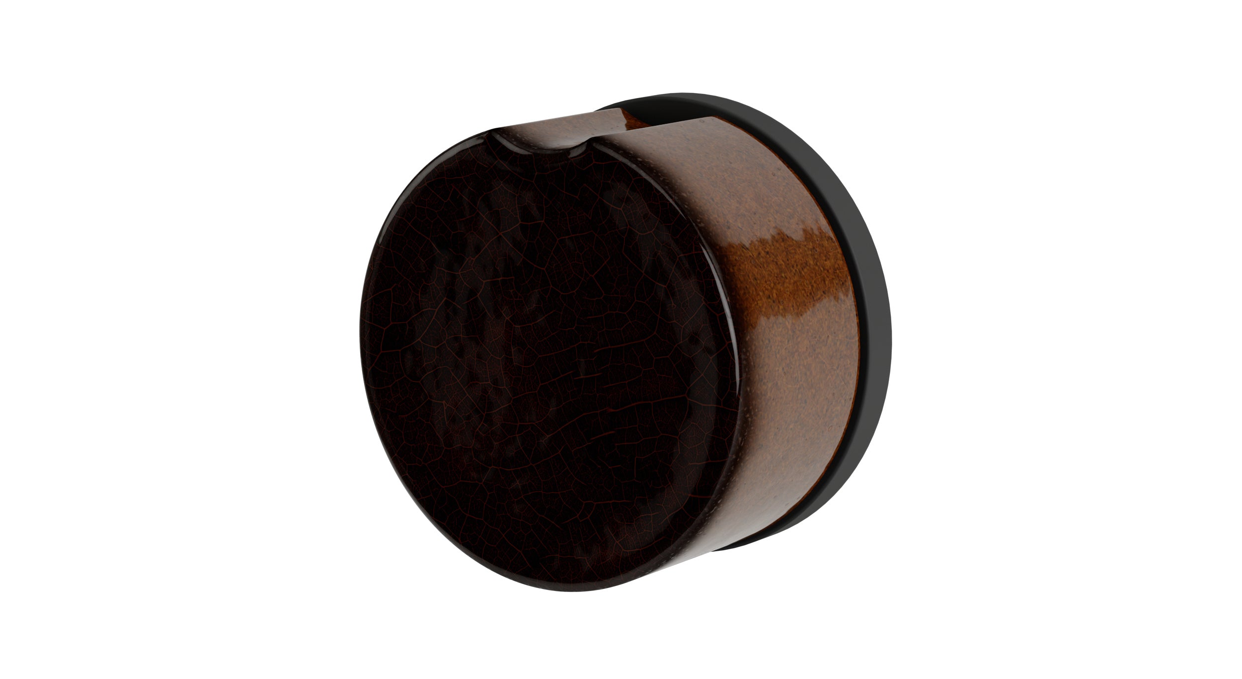 Foundry One Handle Wall Mount Diverter/Volume Control Shower Trim with Groove Ceramic Knob Handle in Matte Black