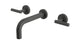 Contour Two Handle Wall Mount 7.5" Lavatory Faucet with Soft Lever Handles in Blackened Nickel